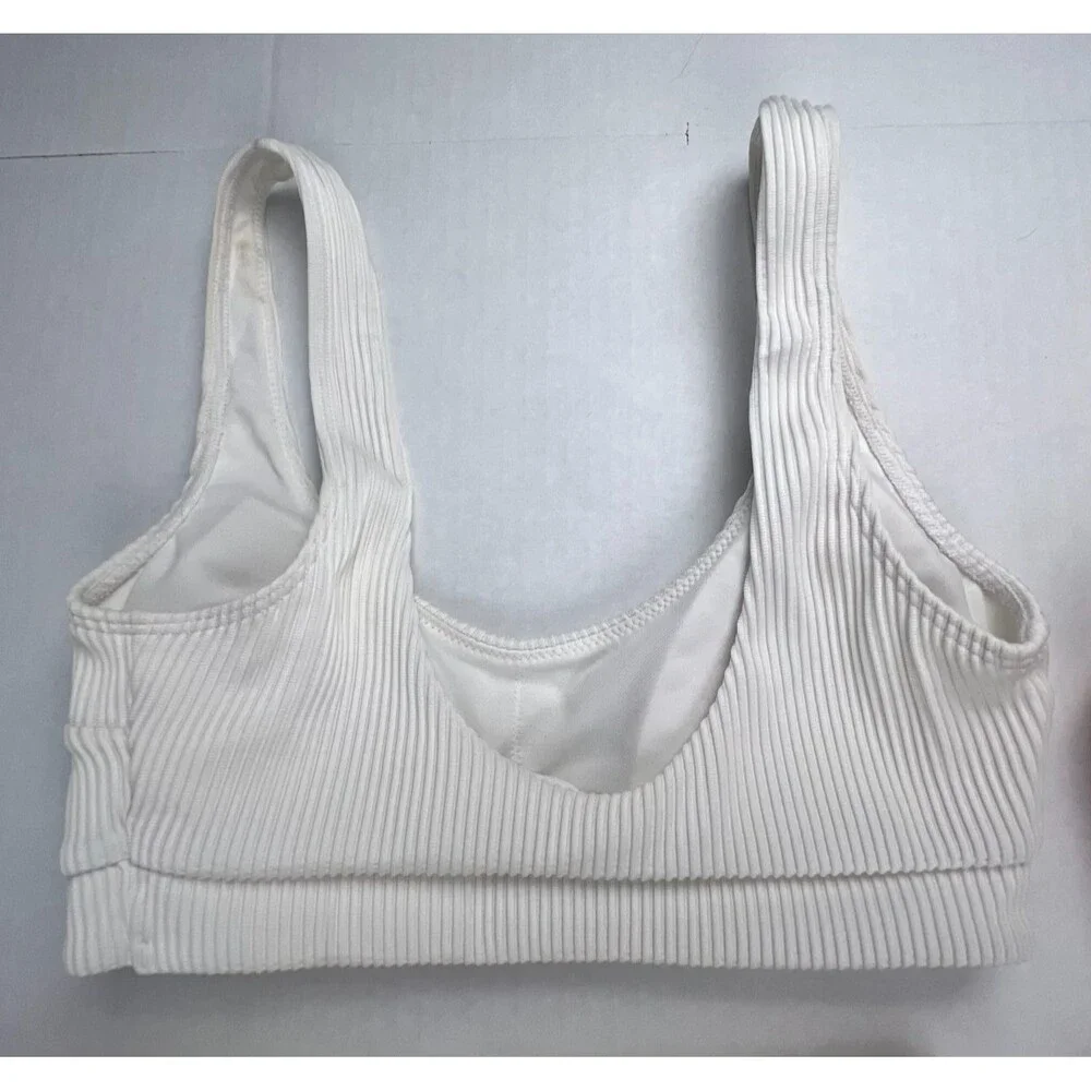 HOLLISTER Swim Bikini Bundle Size S White Yellow Pink Ribbed Mix & Match 4 Piece